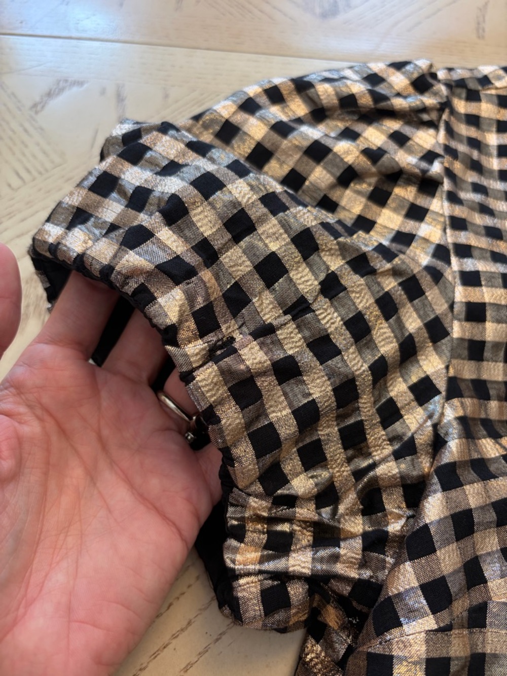 J. Crew Metallic Plaid Blouse - Picture 4 of 14